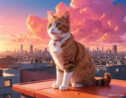 Le chat sur le toit