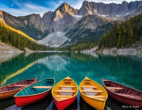Les barques du lac