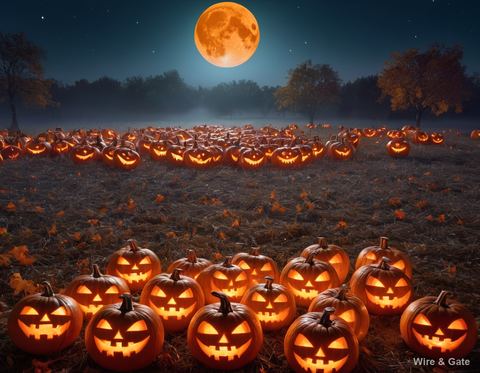 Les citrouilles sous la lune