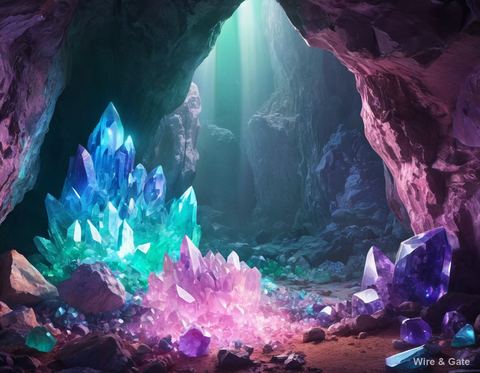 La grotte aux cristaux