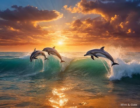 Les dauphins du couchant