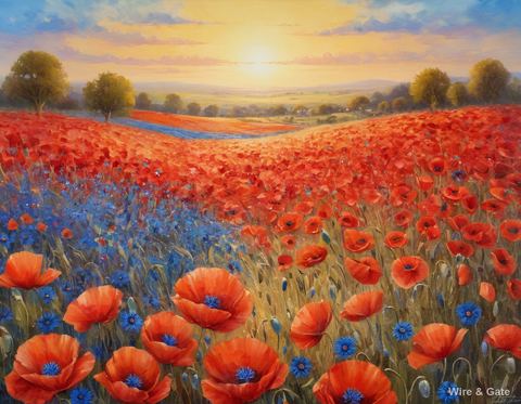 Le champ de coquelicots