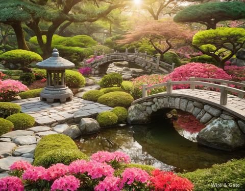 Le jardin japonais fleuri