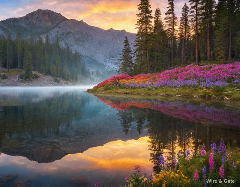 Le lac de montagne