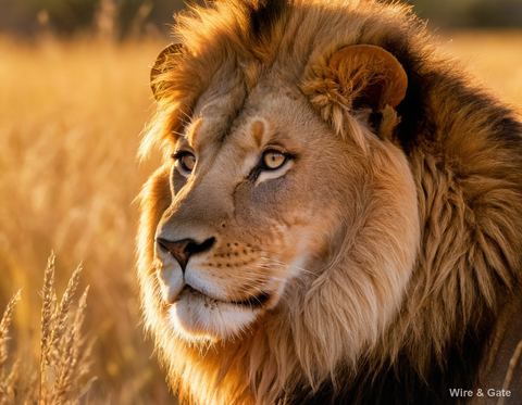 Le lion de la savane