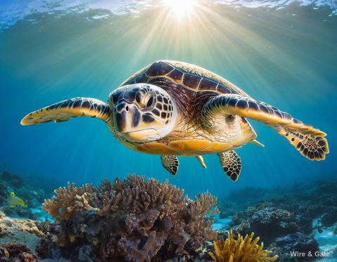 La tortue dans la lumière