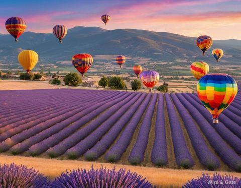Montgolfières sur la lavande