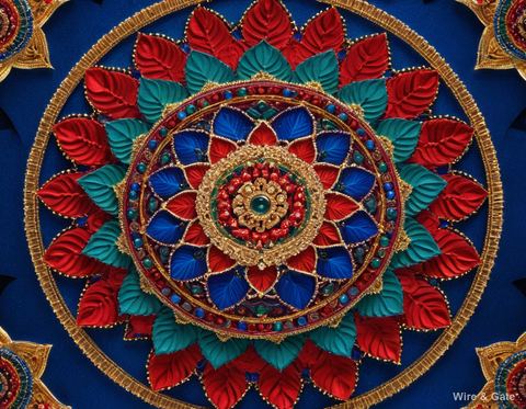 Le mandala de pierres précieuses