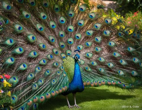 Le paon qui fait la roue