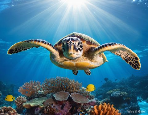 La tortue du récif