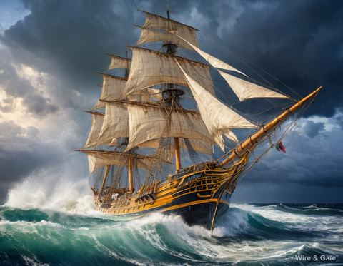 Le voilier dans la tempête